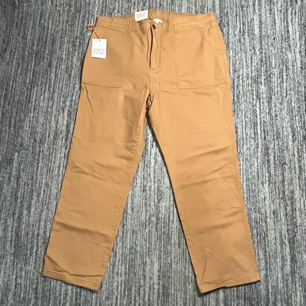 Knox Rose Womens Size‎ XXL Patch Pocket Pants Burnt Oramge Straight Leg NWT